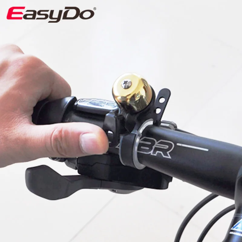 Easydo MTB Road Bicycle Ring Bell Pure Copper Bell Handlebar Horns Classic Vintage Bell Sound Alarm Mountain Bike Accessories