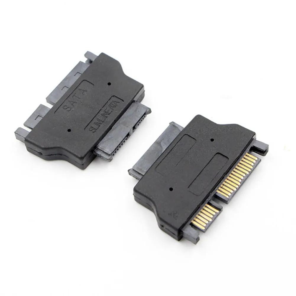 AdapterATA 7+15 22pin Male To Slim 7+6 13pin Female Adapter For Desktop Laptop HDD CD-ROM Hard Disk Drive