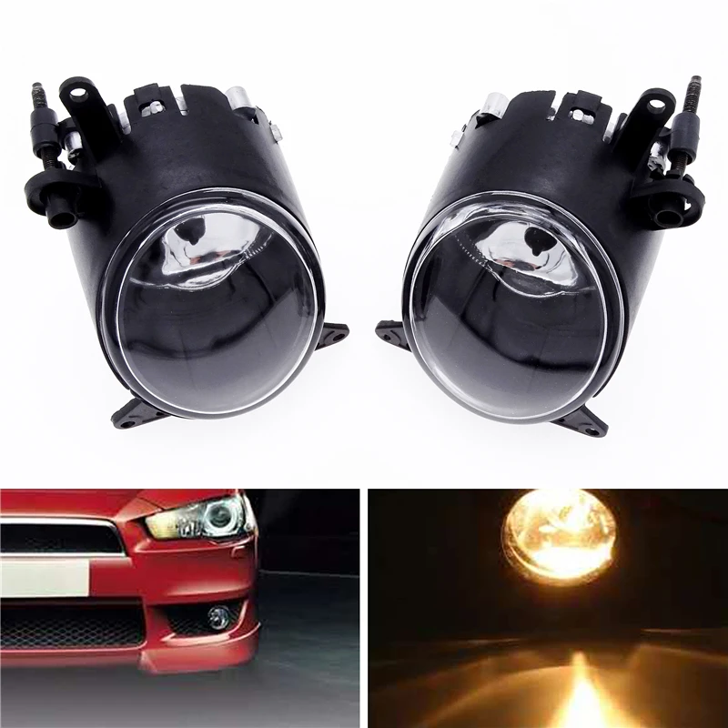 1 Set Black Car Halogen Fog Lights Housing Front Bumper Grill Frames Wiring Harness Switch Kit For Mitsubishi Lancer 2008-2013