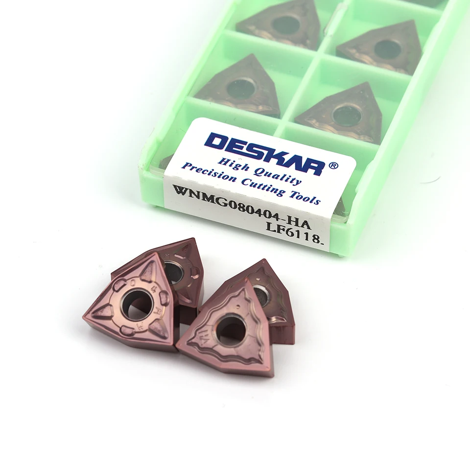 WNMG080404 WNMG080408 MQ MS MA HA JMS LF6118 DESKAR Ban Đầu Dụng Cụ Xoay CNC Carbide Lưỡi Dao Thép Không Gỉ Tiện Dụng Cụ