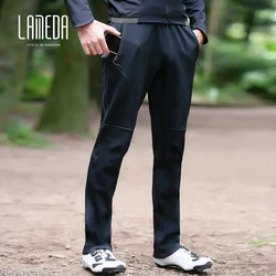 LAMEDA autumn and winter windproof warm fleece bicycle riding pants men's leisure pants highway mountain bike trousers