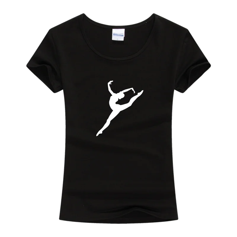 New Design High-quality Gymnast Printed Women T-shirt Fashion Casual Girl Lady Short Sleeve Tops Tee Femme More size