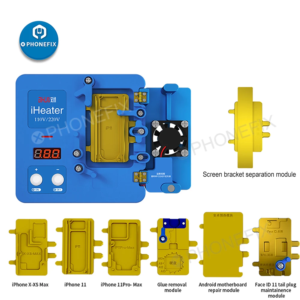 JC Iheater Double Layers Board Pre-heating Soldering Rework Station for IPhone 14 13 12 Pro X XS Motherboard Desoldering Repair