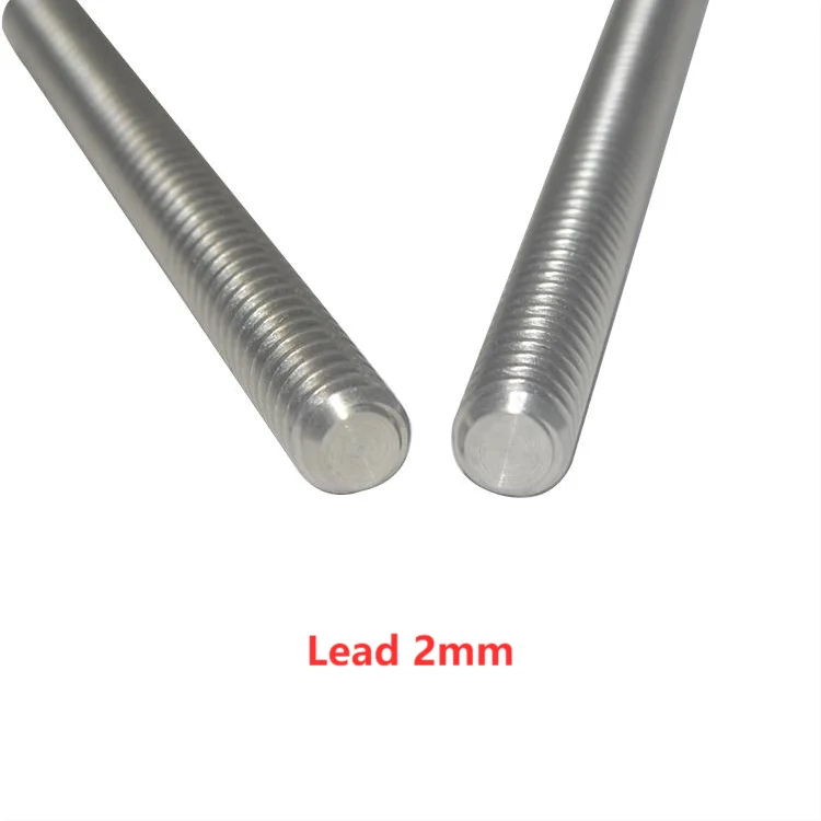 304 stainless steel T8 screw length 250mm lead 1mm 2mm 3mm 4mm 8mm 10mm 12mm 14mm 16mm trapezoidal spindle 1pcs