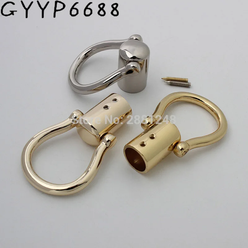 20pcs 2pcs 4colors metal fitting hardware handbag/bag tassel cap clasp hook screw connector bag hanger bag bell cord end