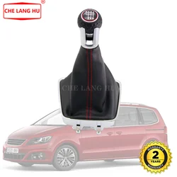 For Seat Alhambra 2011 2012 2013 2014 2015 Car-styling 6 Speed Gear Stick shift knob With PU Leather Boot