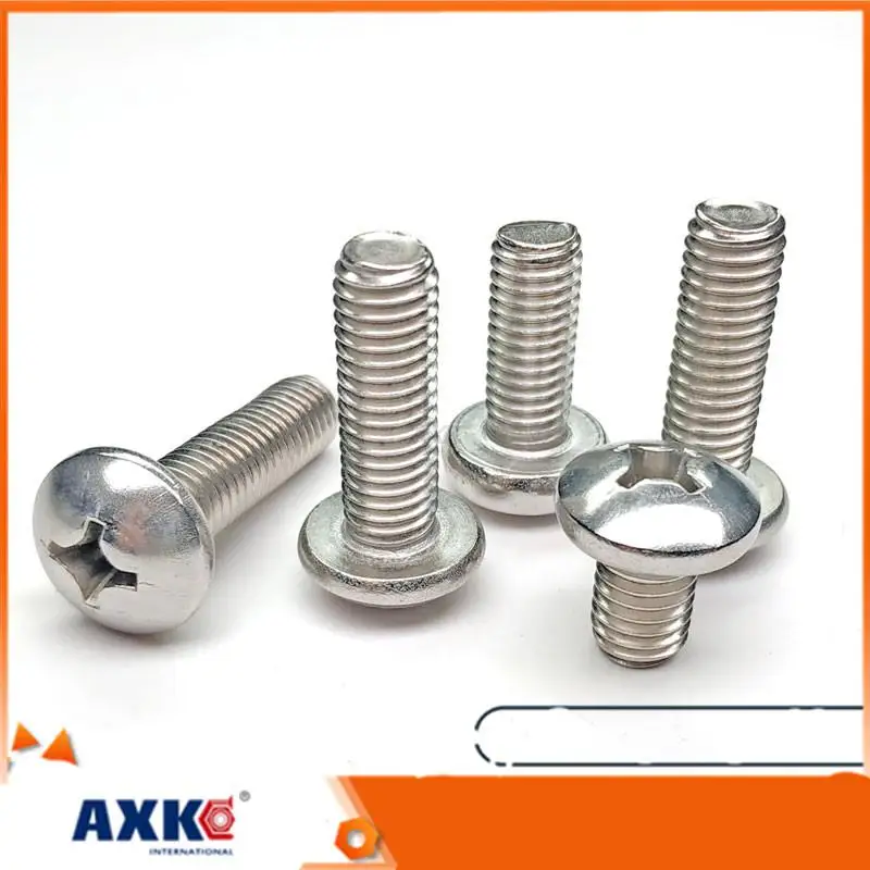 50pcs UNF 00#-90 0#-80 US Fine Thread 304 A2-70 Stainless Steel Cross Recess Round Phillips Pan Head Screw Bolt