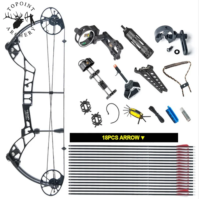 1 SET Archery 30-70lbs Adjustable Compound Bow Set 25