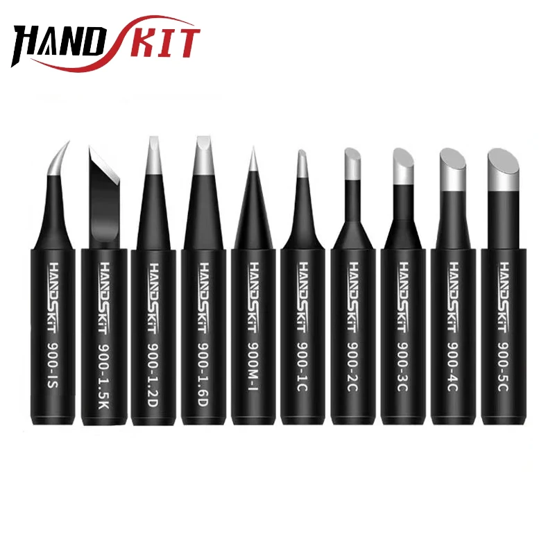 5pcs Lead-free Soldering Iron Tips 900M Serise Sting Welding Tools 900M-T-K 900M-T-I 900M-T-IS For 936 Soldering Station