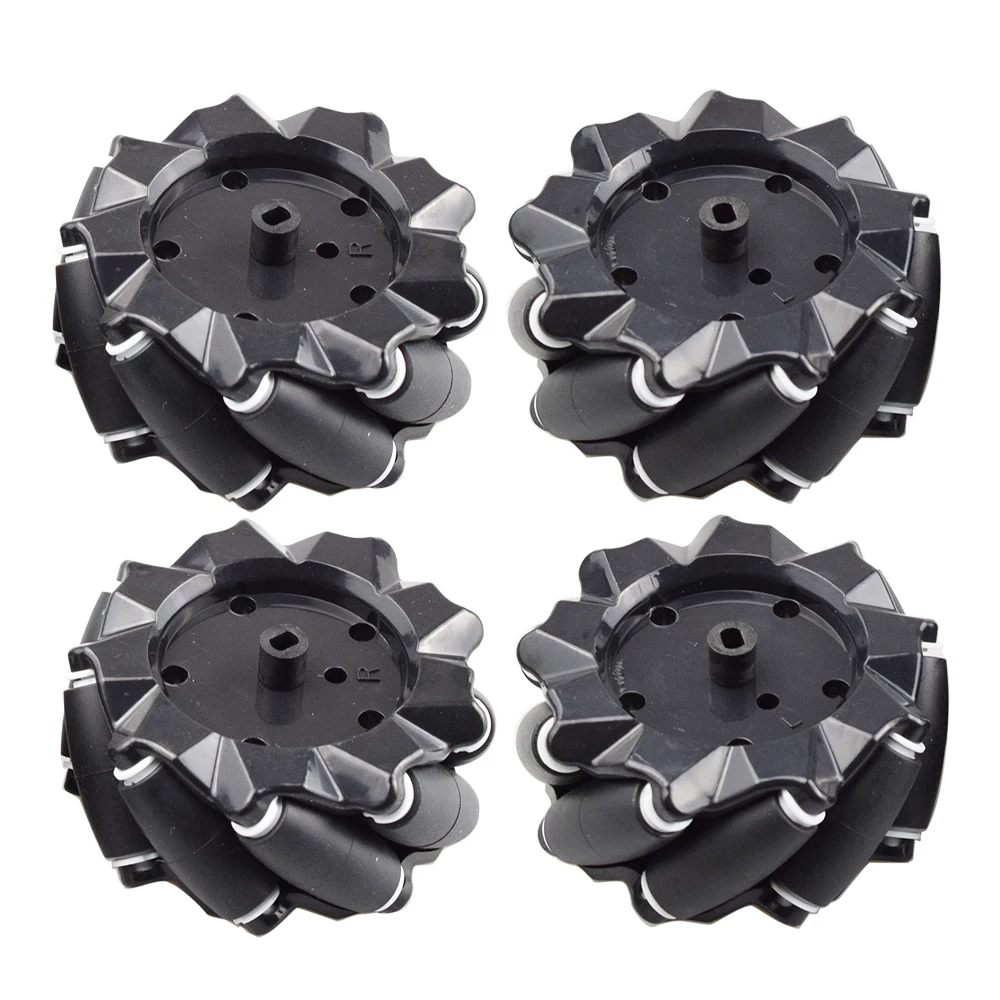 4pcs/set 80mm Mecanum Wheel with TT Hub Universal Omnidirectional Wheel for TT Motor Smart Car Robot Parts DIY Tire Toy