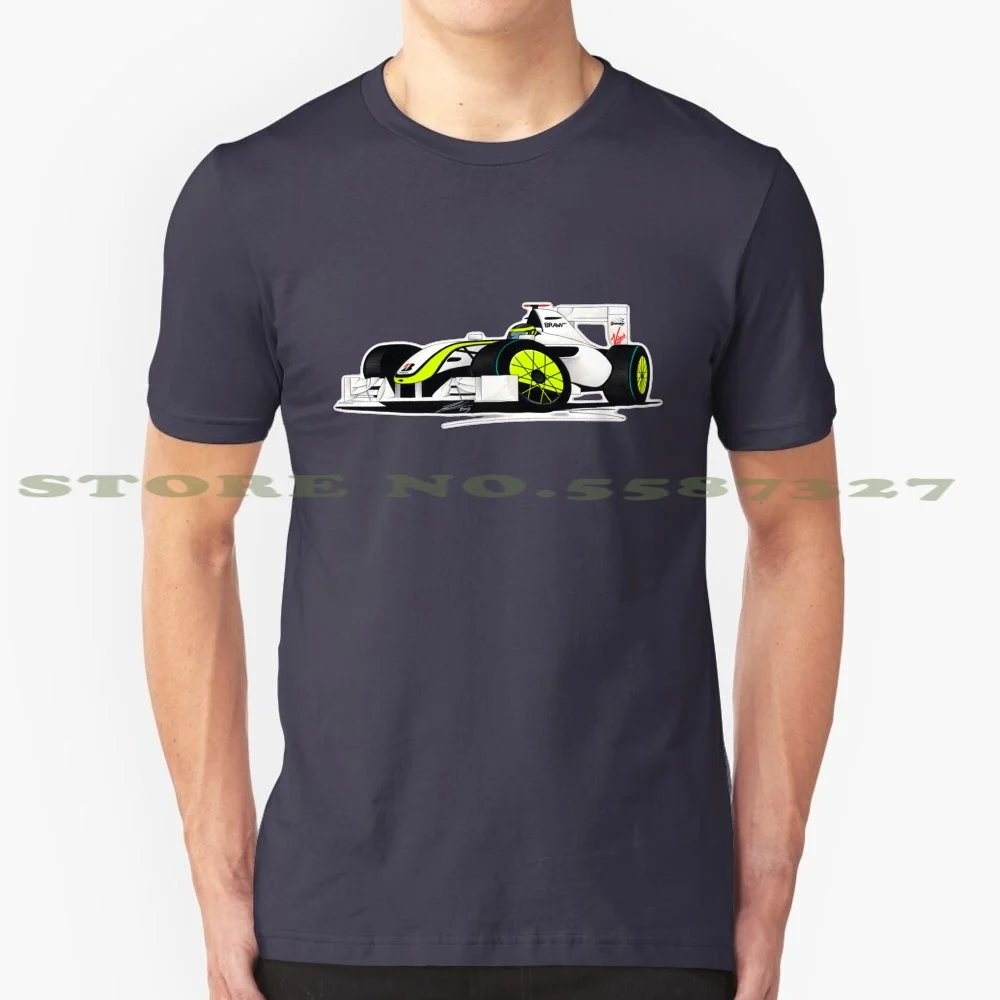 2009-Brawngp-Jenson Button 100% Cotton T-Shirt Car Racing Sport One Motor Grand Prix British Formula Jenson Gp Brawn