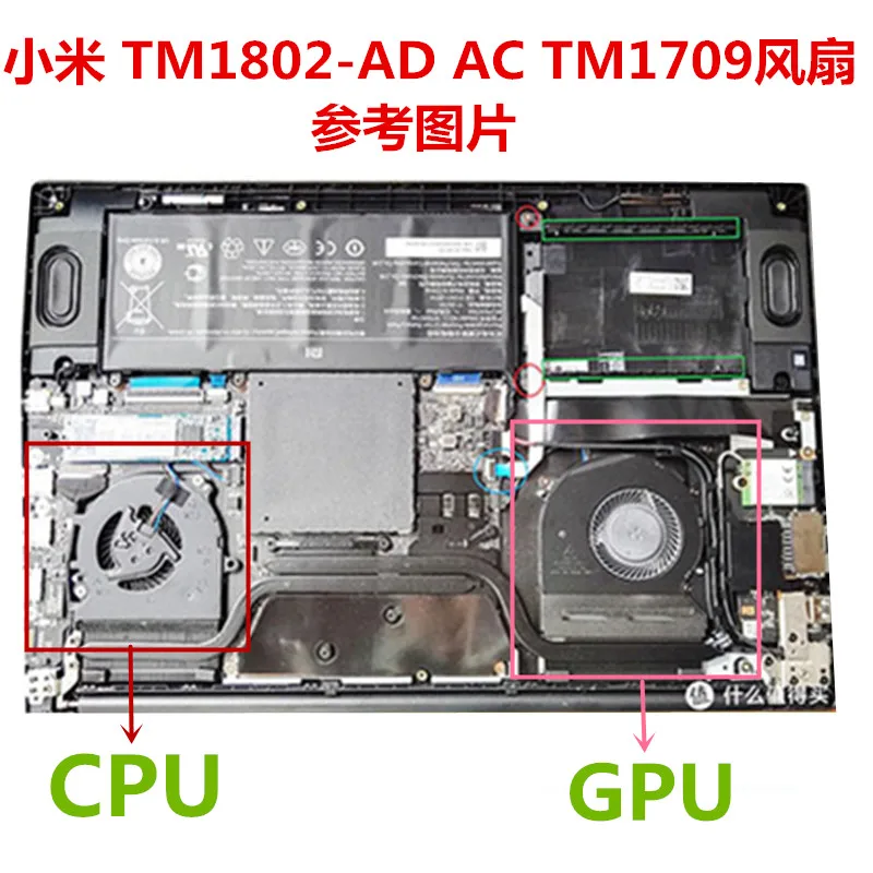 Computer GPU Cooling Fan For Xiaomi MI 15.6 MX110 MI Ruby TM1802-AC TM1802-AD Discrete graphics version CPU Fan Cooler Radiator