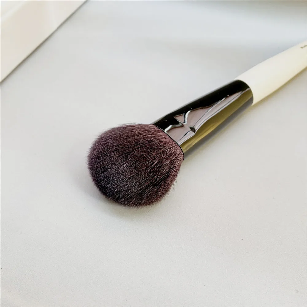 Blush Makeup Brush - Luxe Soft Natural Goat Bristle Round Cheek Powder Highlighter Beauty Cosmetics Brush Tool