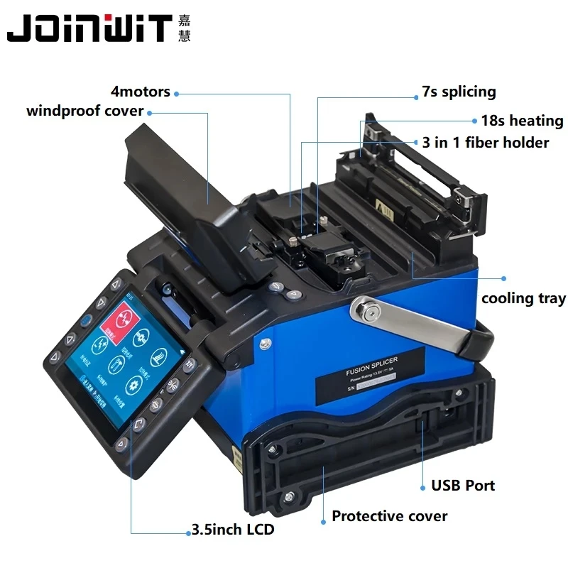 

Free Shipping JoinWit JW4106M Optical Fiber Fusion Splicer FTTH Splicing Machine Jilong quality