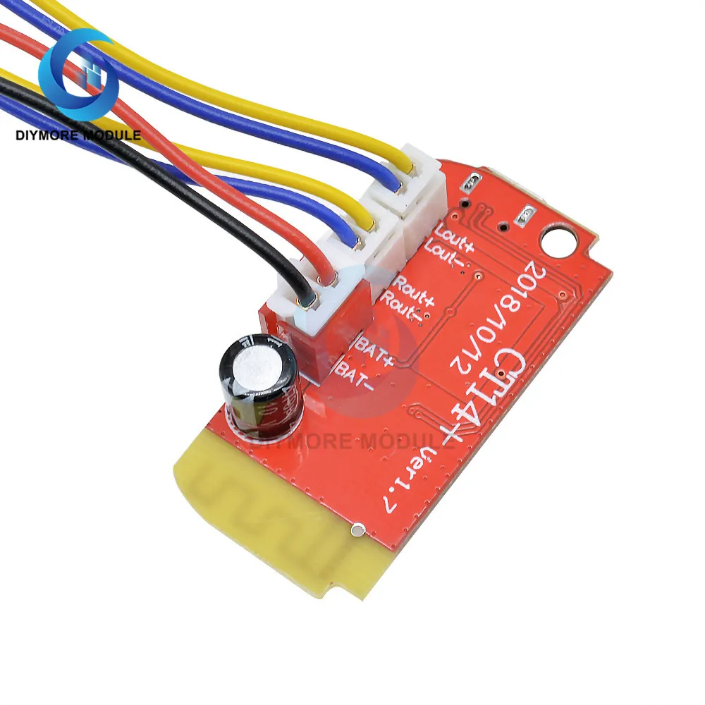 diymore DC 3.7V 5V 3W Digital Audio Amplifier Board Dual Plate Bluetooth Speaker Modification Sound Music Module Micro USB