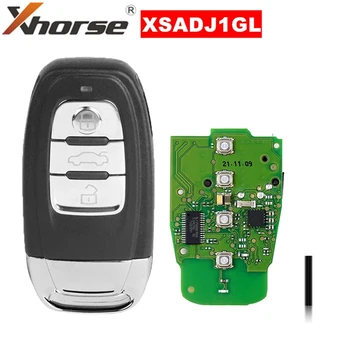 Xhorse XSADJ1GL VVDI 754J Chave Inteligente 315/433/868MHZ para Audi A6L A7 Q5 A4L A8L 2013-2019 com Chave Shell 3/4 Botões Chave Completa