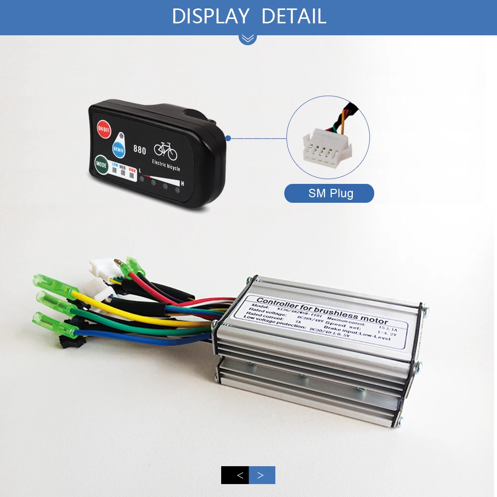 Electric Bicycle Conversion Kit, 22A Controller, 9 Mosfets, 36V, 48V, 500W, LCD LED Display, Ebike Parts, Accessories