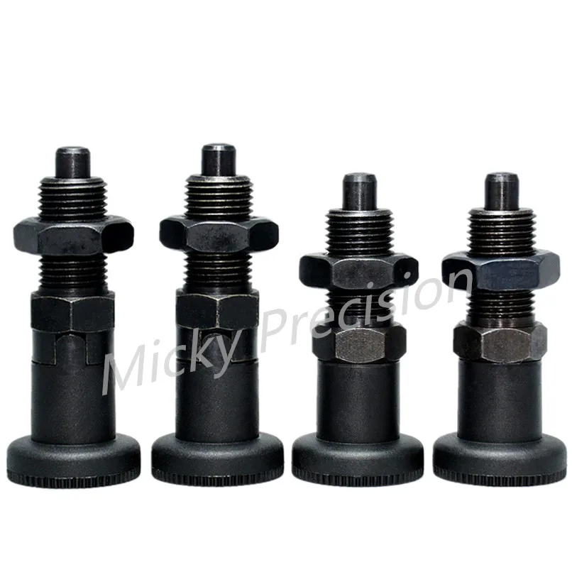 Indexing Plungers Long-Return Type Carbon Steel Blackening self-locking  coarse Fine Thread  M10 M12 M16