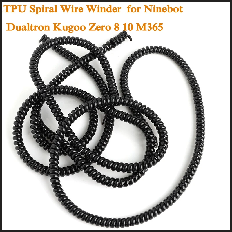 1M/2M TPU Spiral Wire Winder Winding Protection Line Cable Organizer for Ninebot Dualtron Kugoo Zero 10 M365 Electronic Scooter