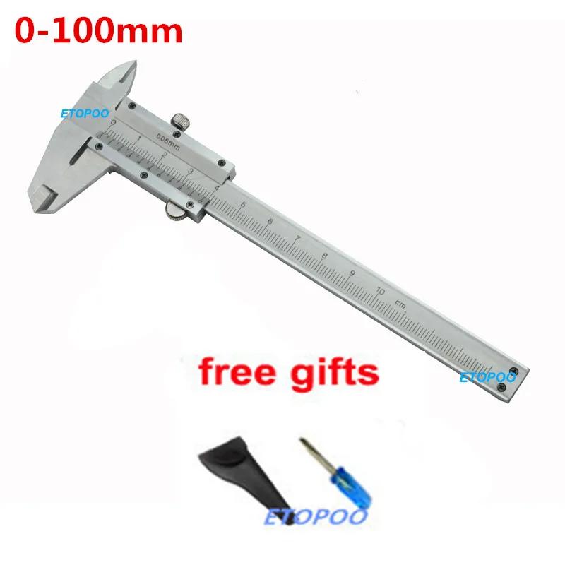 Mini Vernier Caliper 0-70mm Stainless steel Hardened Metric Machinist mini vernier caliper 100mm slide caliper thickness gauge