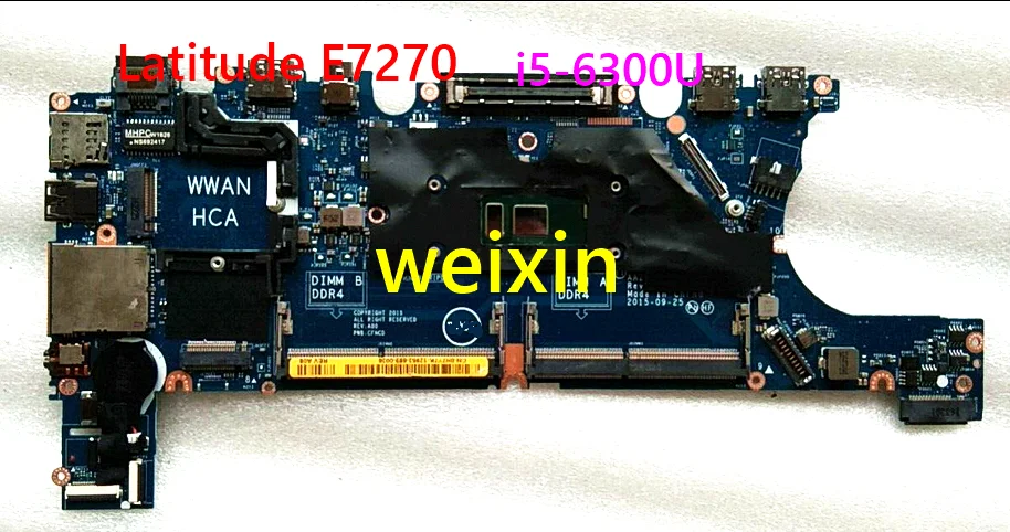 

0H7Y7K H7Y7K CN-0H7Y7K LA-C451P FOR Dell Latitude E7270 laptop motherboard i5-6300u tested