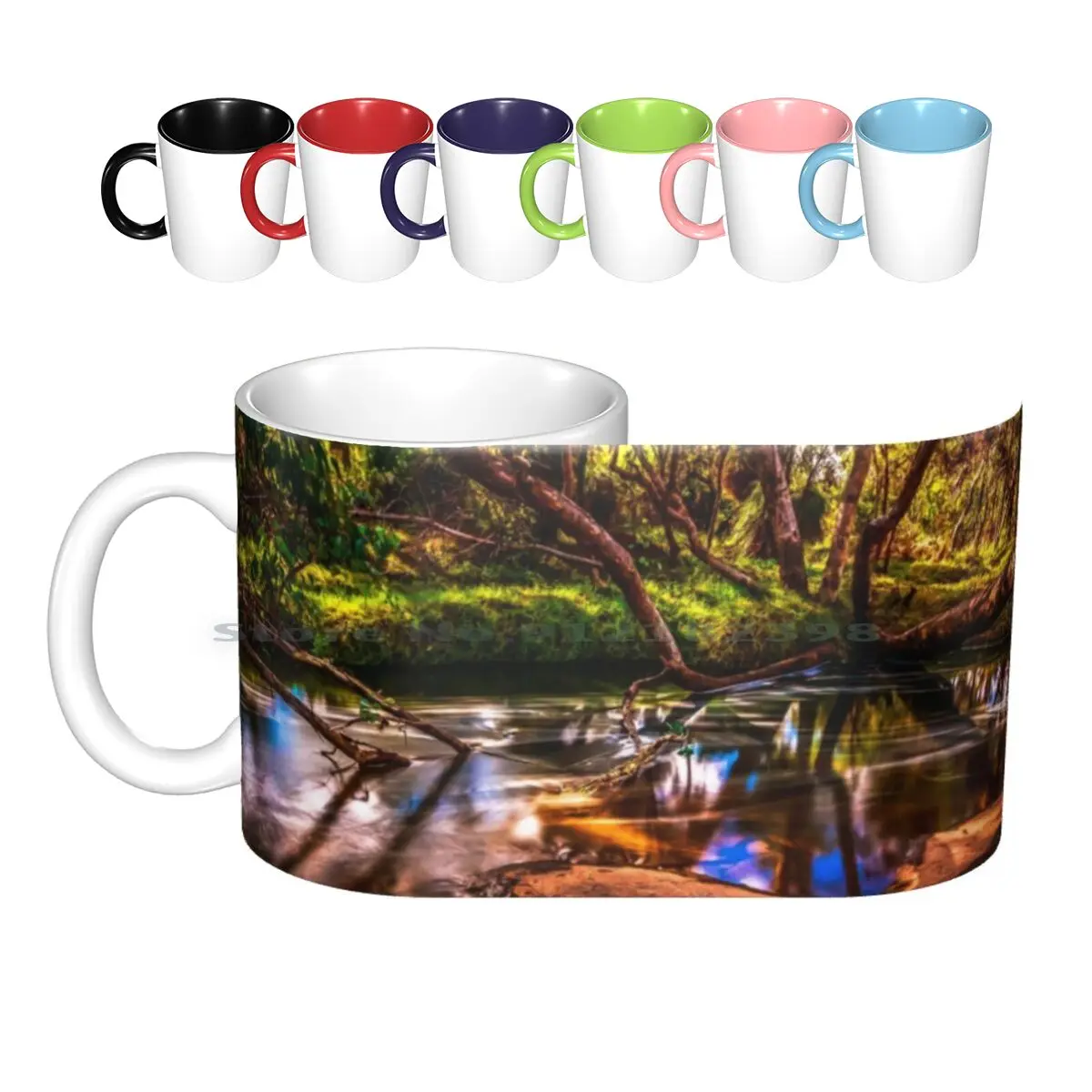 Nobby's Falls Ceramic Mugs Coffee Cups Milk Tea Mug Autumn Wild Beauty River Country Creative Trending Vintage Gift Bottle Cup