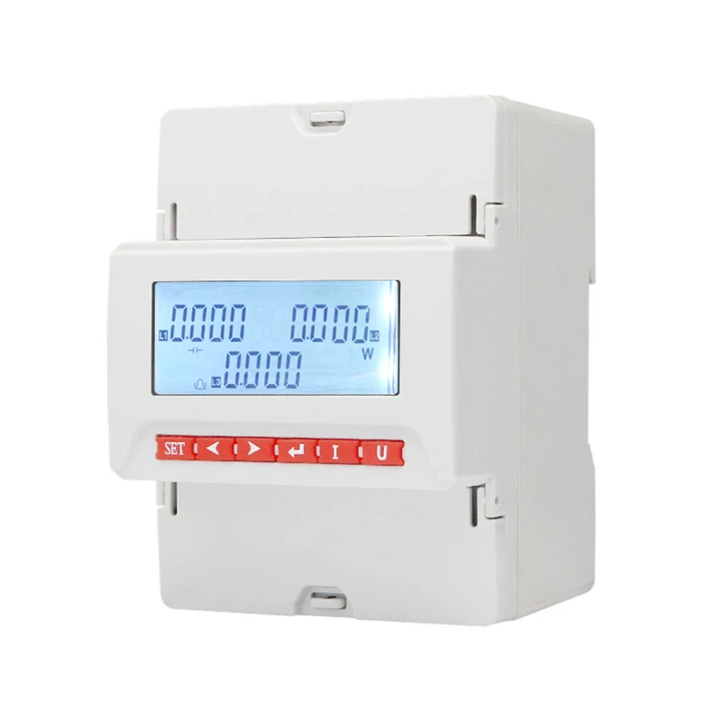 

AC380V 5A LCD display Din type 3 phase active power Transmitter 4-20mA transmitter Power transmit 4-20mA Watt Transmitter