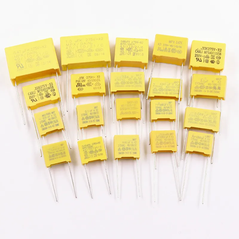 10Pcs 275VAC Condensator X2 Serie 0.01Uf ~ 2.2Uf Polypropyleen Film Condensator Nieuwe 10nf 100nf 150nf 200nf 680nf 470nf 1Uf