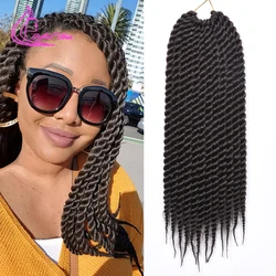 Cabello refinado Havana Twist, 12 y 18 pulgadas, trenzas de ganchillo, 12 raíces, hecho a mano, pelo ombré para trenzas, Pelo trenzado africano, 12 hebras/paquete