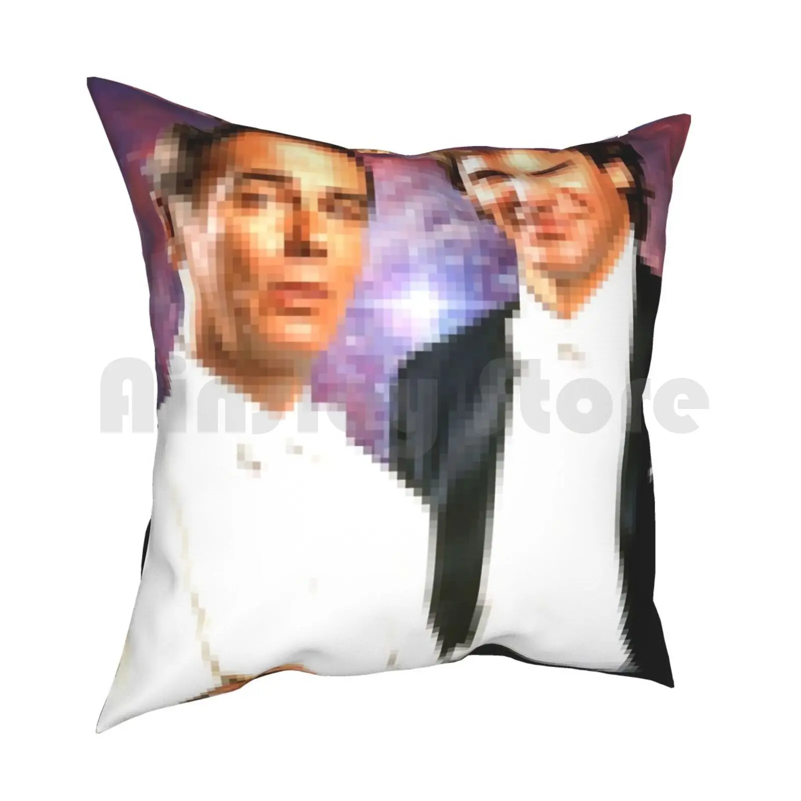 Quantum Leap Pillow Case Printed Home Soft DIY Pillow cover Quantum Leap Bakula 1990 Pixel Pixel Art Fan Art Fanart Cigar