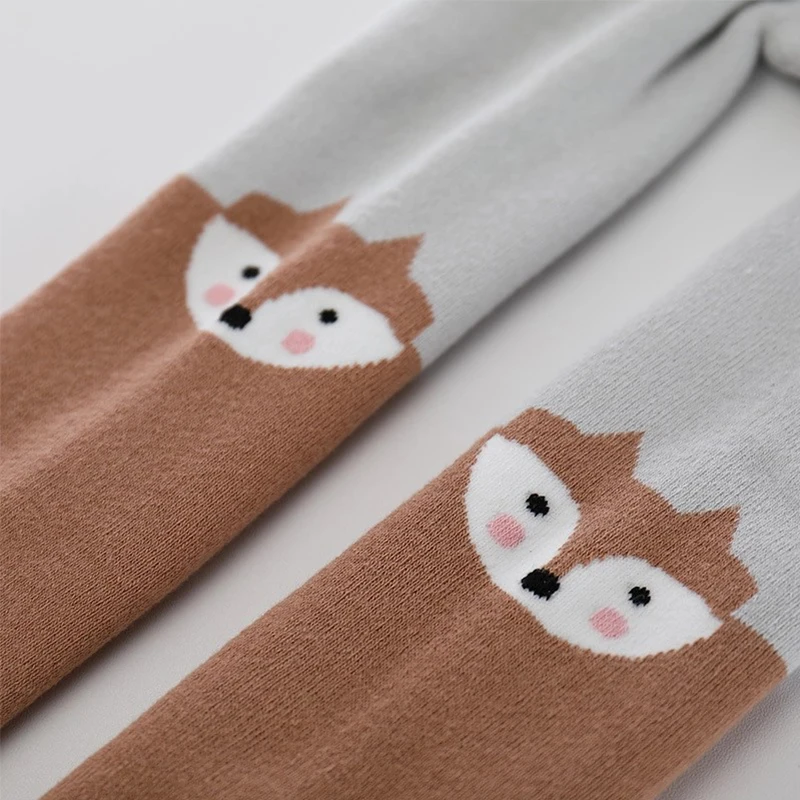 Toddler Cotton Winter Pantyhose Girl boy kids children Cute Tights Newborn Baby Infant Thermal Terry Thick Warm Cartoon Fox Pant