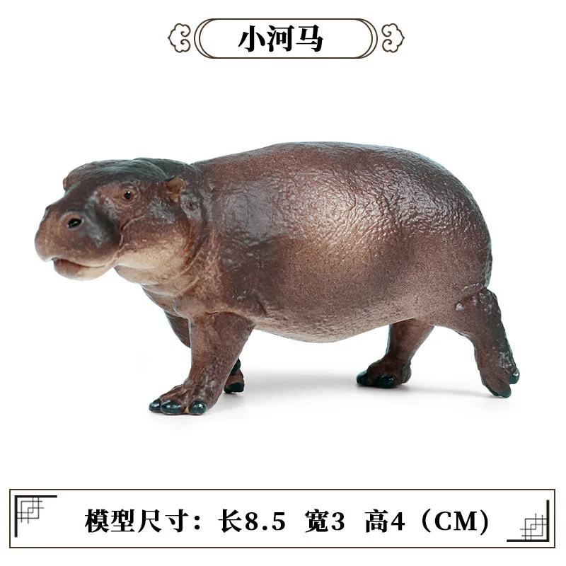 2020 Mini symulacja dzikie Zoo zwierząt afrykańskie nosorożce hipopotam figurki szop pracz Model materiał dydaktyczny zabawki dla dzieci