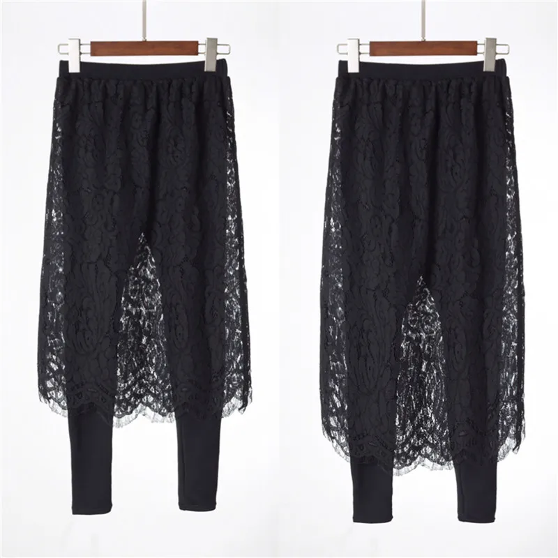 Women's Lace Skirt two-piece Half Skirt Elastic Waist Fashion Casual Bottoming Skirt 2022 New