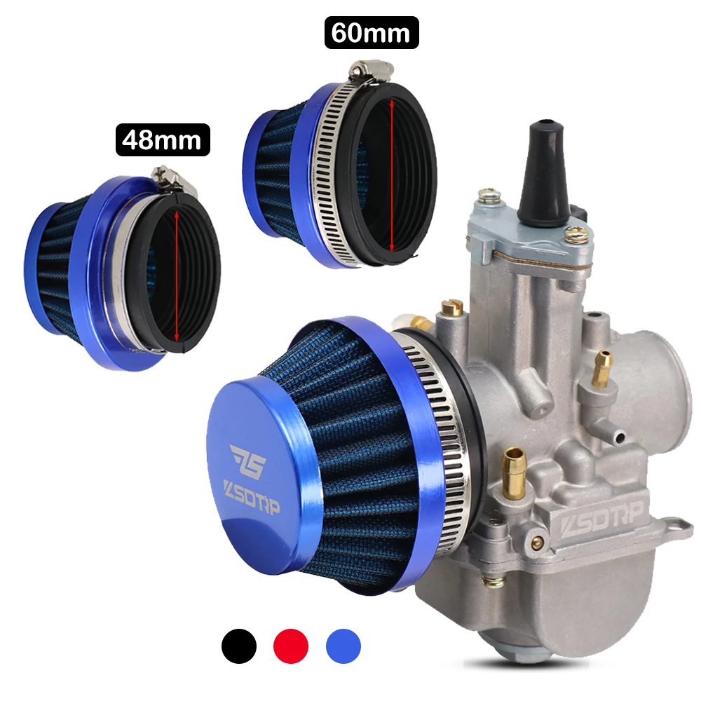 ZSDTRP Universal Carburetor Air Filter Cleaner 48mm 55mm 60mm Motorcycle Scooter For KEIHI KOSO MIKUNI OKO Carburetor