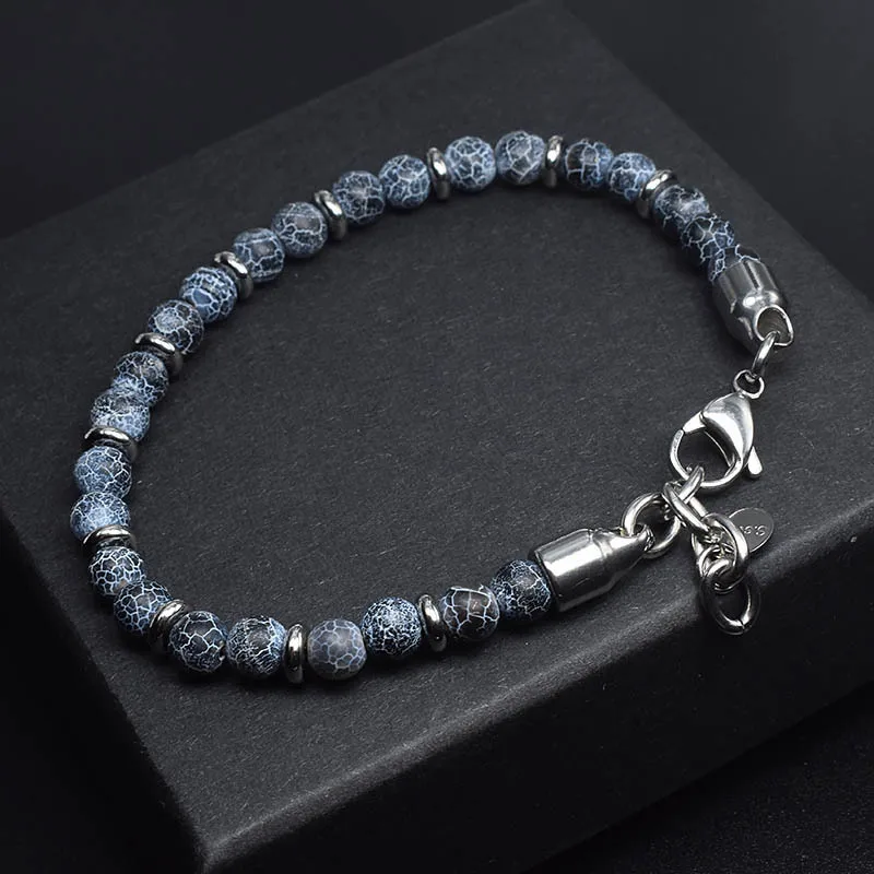 New Natural Stone Bracelets Male Minimalist Map Lava Tiger eye Brazalete For Hombre Buddha Braslet 8mm Hematite Strand Bracelet