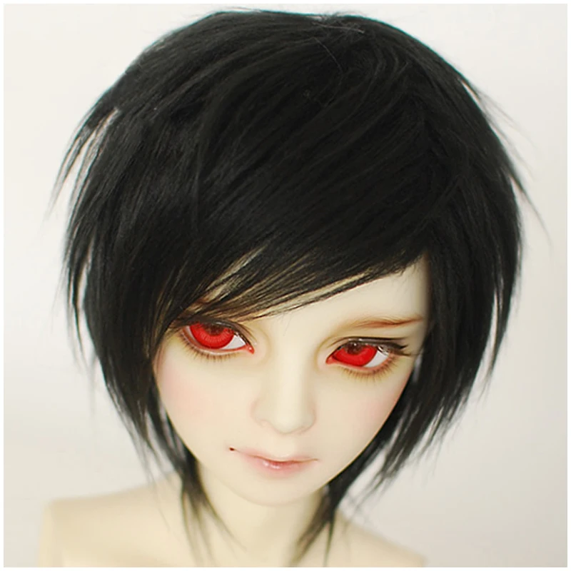 children handmade toy 1/12 1/8 1/6 1/3 1/4 uncle Doll wig BJD/SD doll props Accessories colorful Black  brown short hair 1 pcs