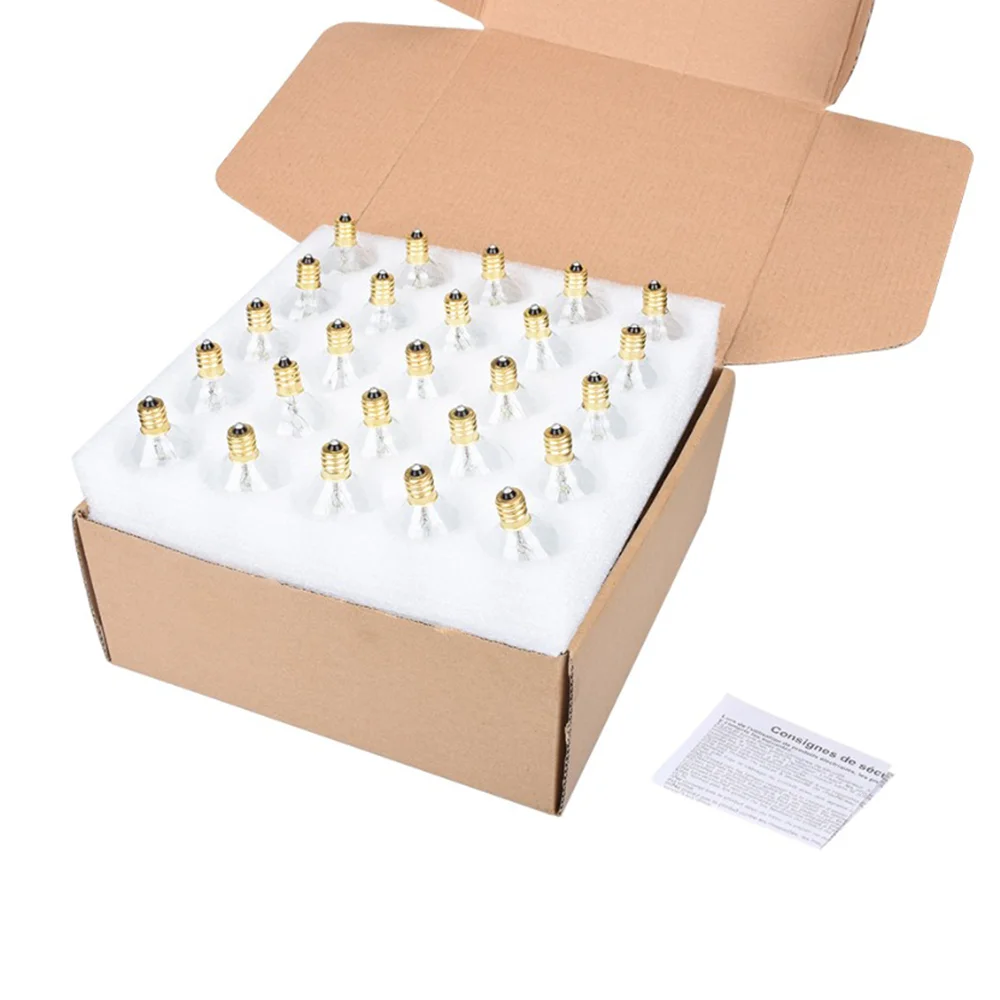 25Pcs G40 String Light Bulb Replace 120V/220V Tungsten Bulb E12 Base Socket Holder Bulb For Home Garden Decoration