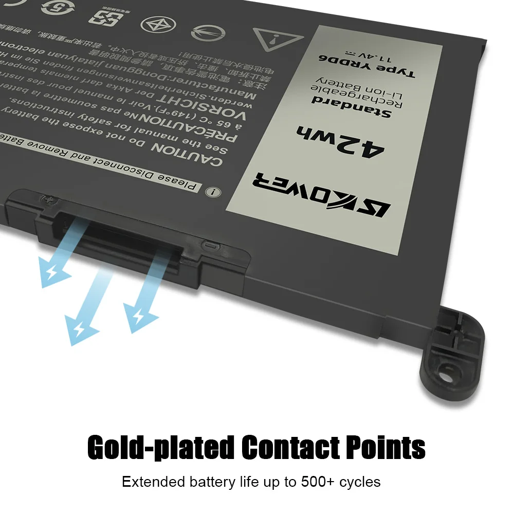 SKOWER YRDD6 11.4V 42Wh بطارية الكمبيوتر المحمول لديل انسبايرون 14 5480 5482 5481 5485 5491 5591 5593 3583 3582 3493 3593 5584 5493