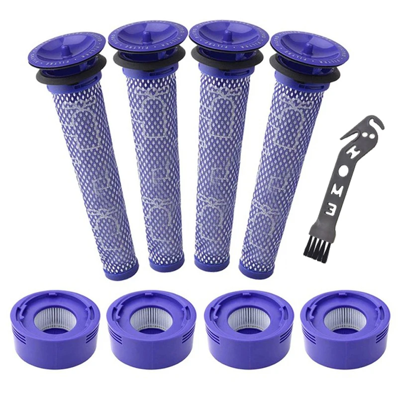 6 Pack Pre-Filters 2 Pack HEPA Post-Filters Replacements Compatible Accessories For Dyson V7 V8 Cordless Vacuum Cleaners Parts