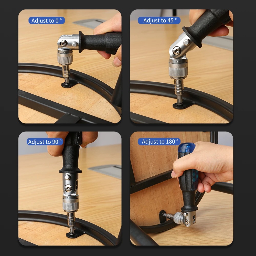 Cacciavite a cricchetto regolabile Multi-angolo materiale S2 cacciaviti compatti impermeabili e antiruggine Set di cacciaviti da 10 pezzi