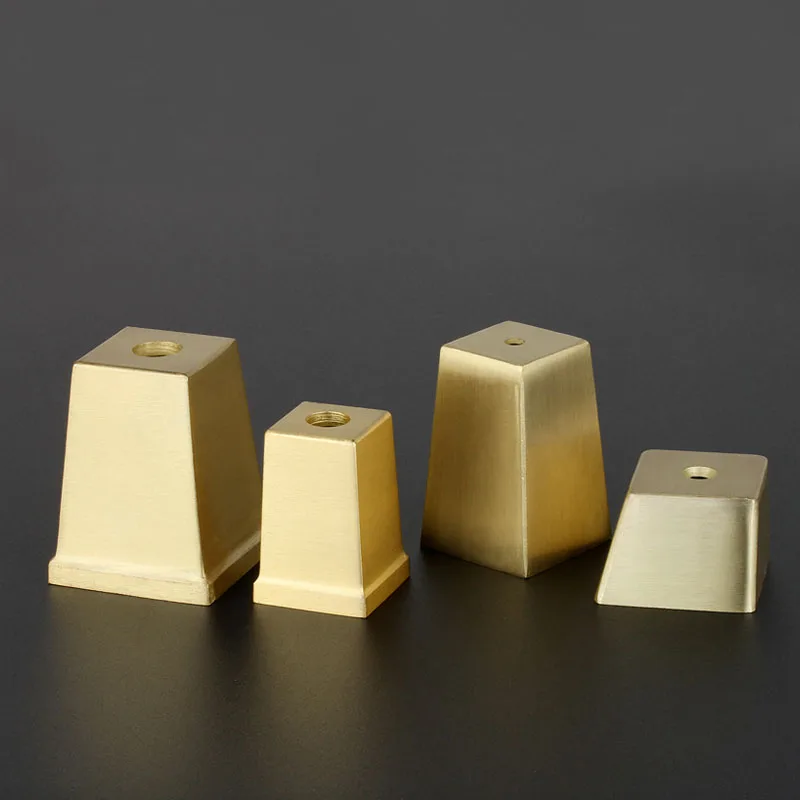 4pcs/lot Gold Table Leg Covers Square Chair Leg Cups Sofa feet Protector Furniture leg caps