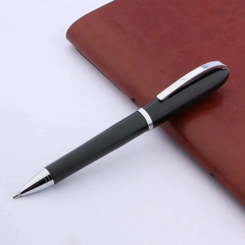 Baoer STUDENT Ballpoint Pen Novel Style Black Holder METAL Business Office School Supplies Writing