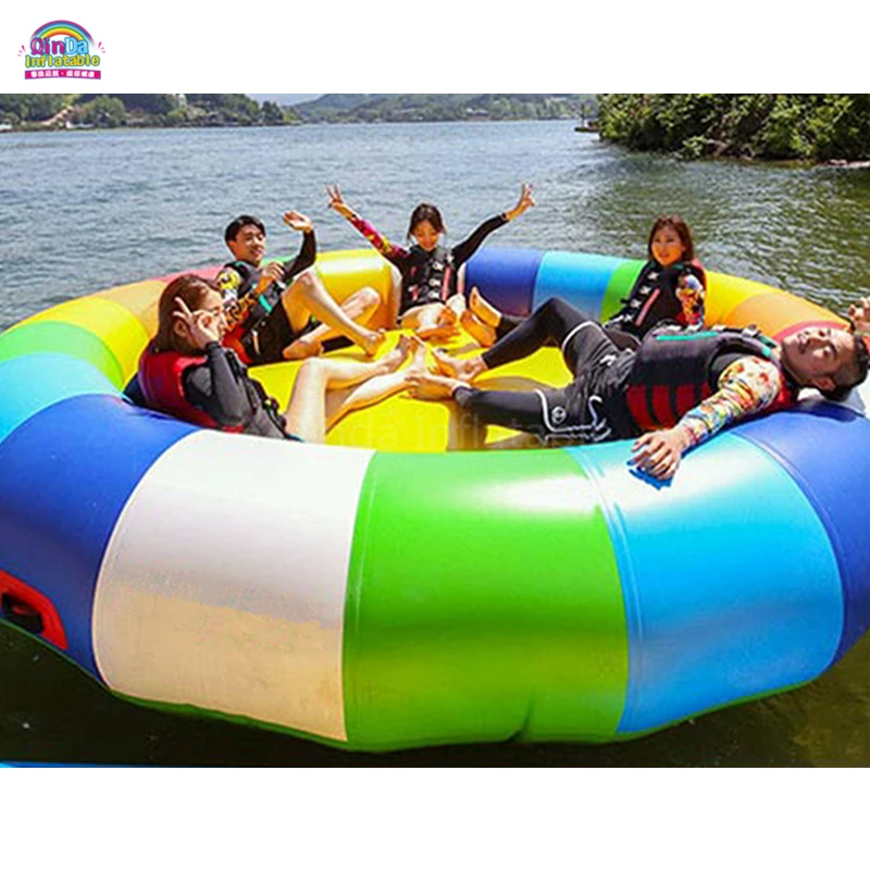 Water Toy Inflatable Disco Boat Towable / Inflatable Flying Disco Boat For Water Sports