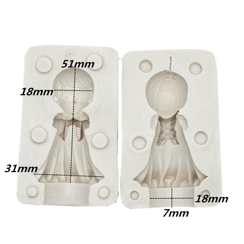 3d Angel Boy Silicone Mold Resin DIY Cake Pastry Fondant Moulds Kitchen Baking Tool Dessert Chocolate Lace Decoration Supplies