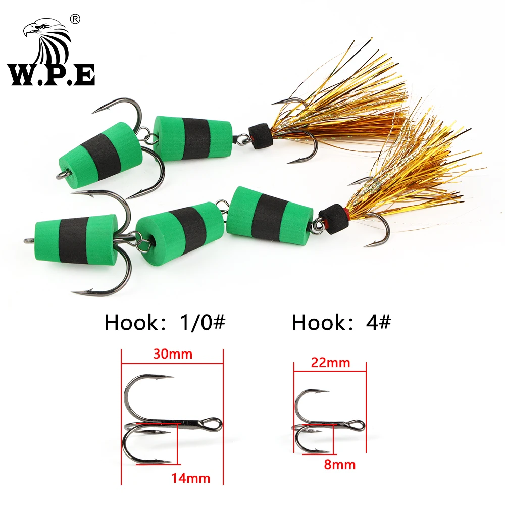 W.P.E New MANDULA Fishing Lure Multicolor Size M/L SwimBait Bass Lure Insect Bait Soft Fishing Lure Fishing Tackle Foam Lure