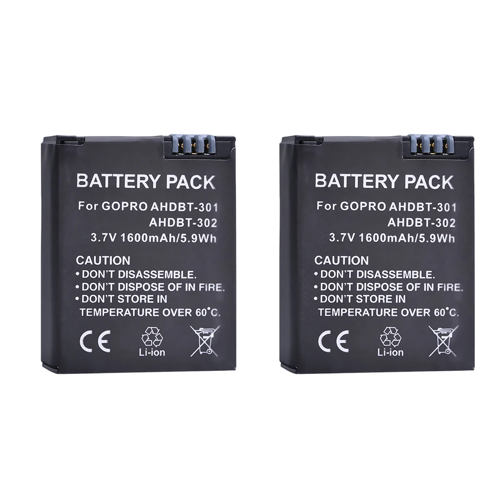 

1600mAh AHDBT 301 AHDBT 302 battery for GoPro AHDBT-301, AHDBT-302 battery , GoPro Hero3, gopro 3 Action Camera Accessory