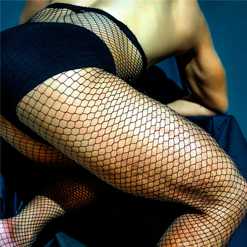 2022 Men\'s Nets Pantyhose Breathable Sexy Fishnet Tights Stockings Mens Underwear Dropshipping Black Hosiery Gay Mens Panty hose