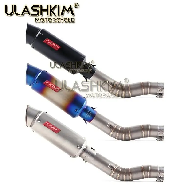 Motorcycle Full System Exhaust Escape Middle Link Pipe Slip On For suzuki GSXR1000 GSX R1000 GSXR 1000 2003-2006 2003-2006