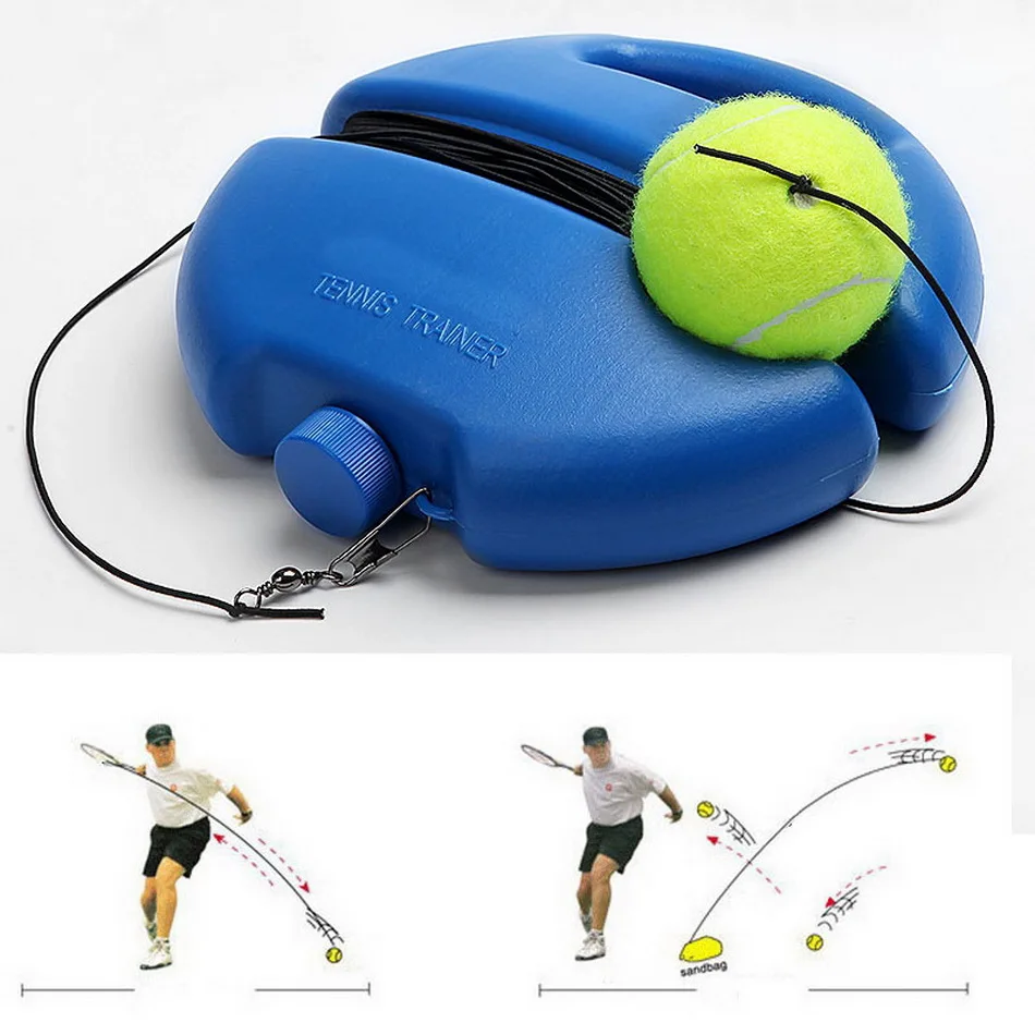 Solo Tennis Trainer Rebound Ball Exercise Tennis Training Machine Sparring Device Tool Accessories Tennis Practice Trainer