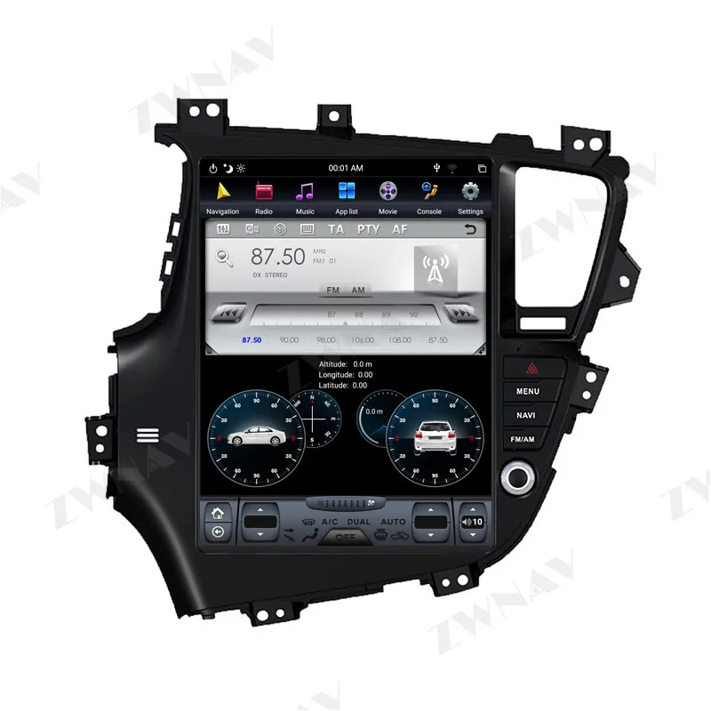 Per KIA Optima K5 2010 2011 2012 2013 Tesla style Android 9.0 lettore multimediale per auto GPS Navi radio Audio BT unità principale a grande schermo